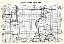 Aitkin County - North, Workman, Shamrock, Haugen, Hebron, Verdon, Quadna, Shovel Lake, Floodwood, Cornish, Minnesota State Atlas 1954